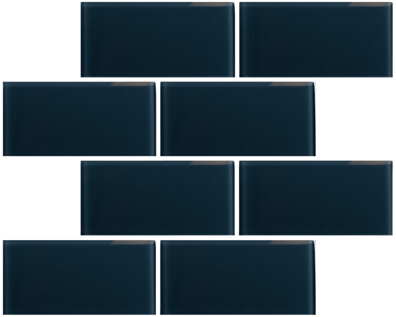 Crystal 3 x 6 Subway Tiles Nightfall
